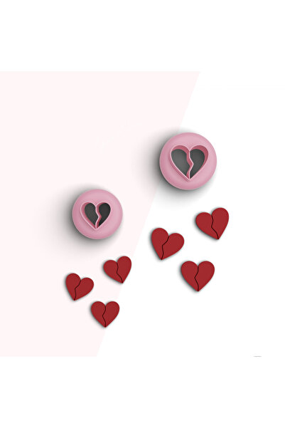 flament aşk Broken Heart Mini Polymer Clay Mold,Jewelry Molds, Candy Molds,Ce...