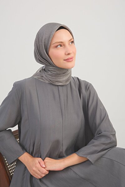 Silk Home Eșarfă strălucitoare cu model conturat, gri