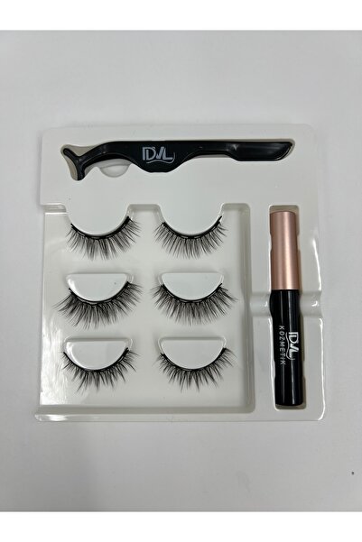 Dvl MANYETİK EYELINER 3 ÇİFT TAKMA KİRPİK SETİ - MIKNATISLI