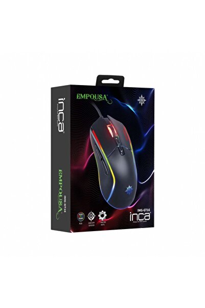 Inca IMG-GT16 Kablolu USB 6400dpi Siyah Gaming Mouse