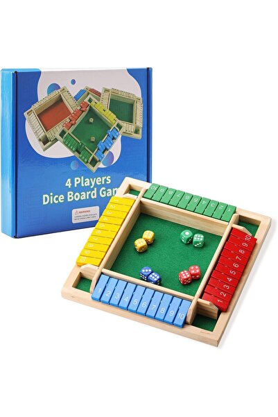 emc onshop Joc de masă Shut the Box "Butoiasele" din lemn EMC ONSHOP ® 2-4 ju...