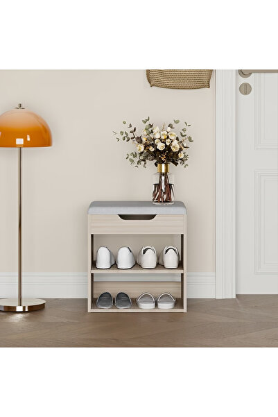 Fakhamah Al Manzil Flip‑top Storage Shoe‑Changing Stool, Household Double‑Lay...