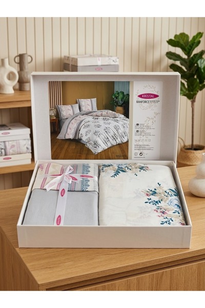 Generic Brand Kristal 100% Cotton Double Duvet Cover Set