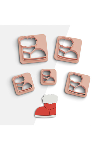 flament aşk Boot Polymer Clay Cutting Mold, Earring Molds, Cookie Mold, 5 Siz...