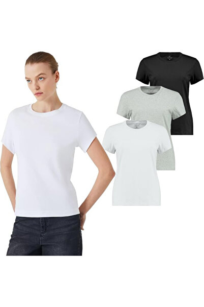 AJ X GF 3 Pack Premium Women's Tee T-Shirt Valerian