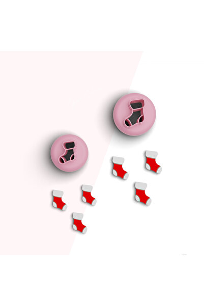 flament aşk Christmas Stocking Mini Polymer Clay Mold, Earring Molds, Candy M...