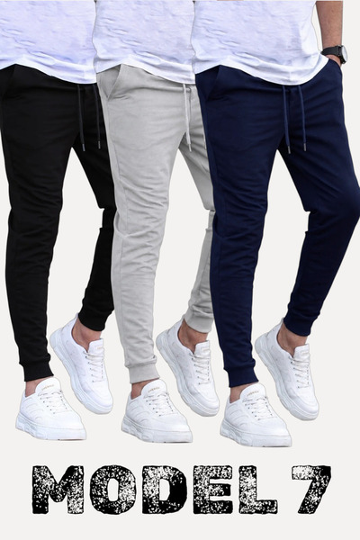 TORUK MAKTO Set of 3/3 Pieces Unisex Ribbed Regular Black Gray Navy Blue Colo...