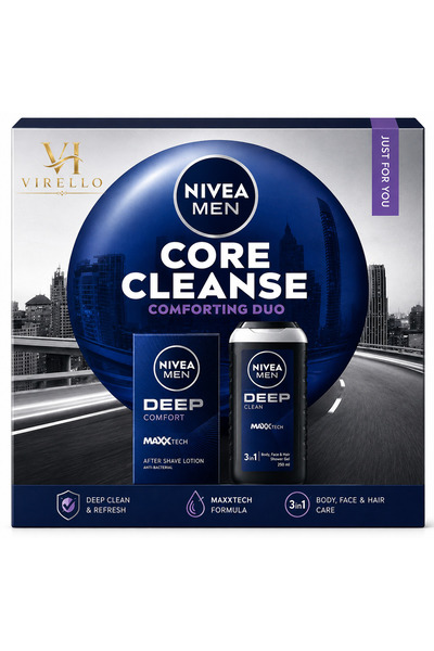 NIVEA Ανδρικό Σετ Δώρου Core Cleanse Καταπραϋντικό Ντουέτ Περιποίησης – Βαθιά...