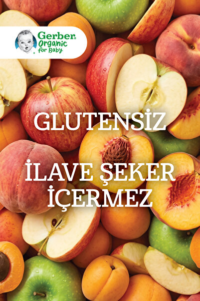 GERBER Organik Elma, Şeftali ve Kayısı Püresi 125 g