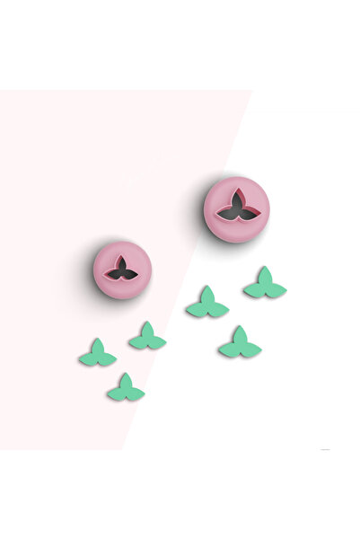 flament aşk Triple Leaf Mini Polymer Clay Cutting Mold,Jewelry Molds, Candy M...