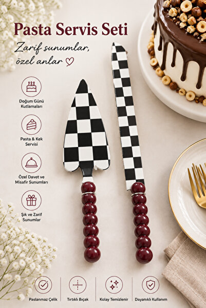 modalonga size ne lazım? Luxury 2-Piece Cake Cutting and Serving Set