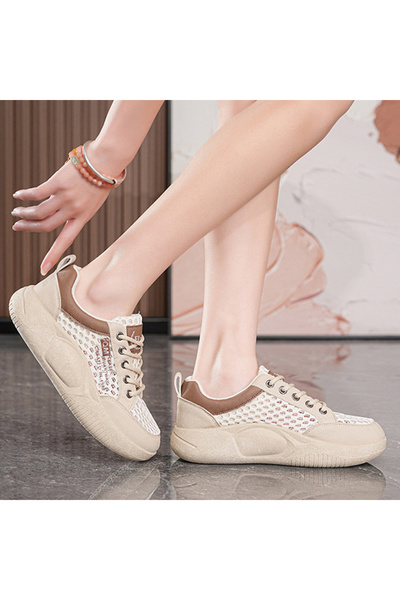 dorbe Women's Mesh Running Lace-Up Sneakers