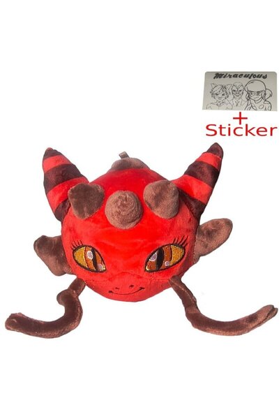 Miraculous Jucarie de Plus, Buburuza Miraculoasa, Longg 10cm cu Sticker