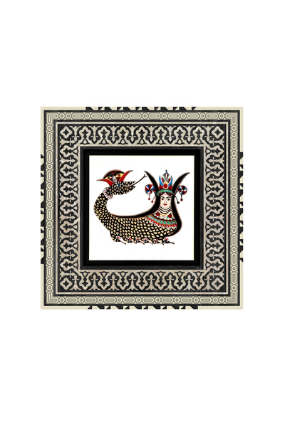 Sadrazam Şahmeran Baskılı 20x20 MDF Anadolu Tablo 1G-Ş4