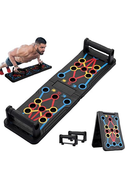 Morvena Picks Placă pliabilă pentru push-up - reglabilă pentru piept/abdomina...