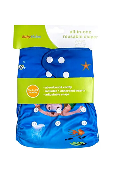 Baby Babyvision Reusable Diaper All In One Snow Printed