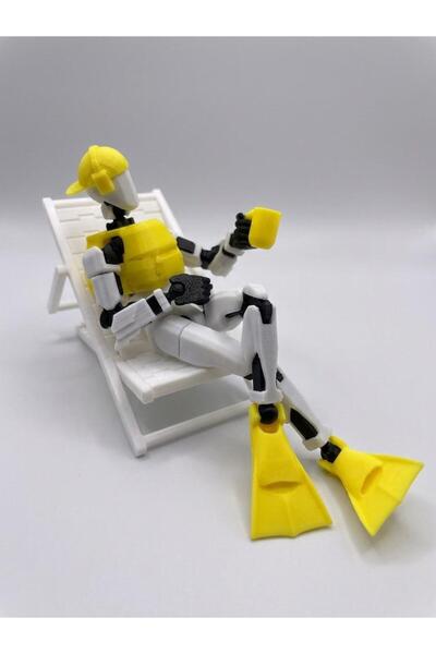 MD Design Robot Yaz Sezonu Plaj Seti - Şezlong, Can Yeleği, Palet Ve Şapkalı ...