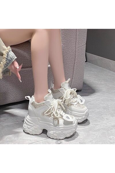 dorbe Women's Glitter Platform Sneakers