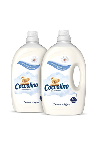 Coccolino Set 2 x Balsam de rufe Delicate și Fluffy, 40 de spălări, 3L