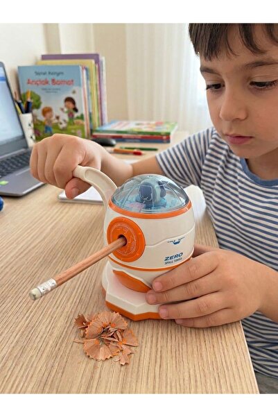ÇEÇEN HOME Rocket Twist-Away Pencil Sharpener Children's School Desktop Stati...