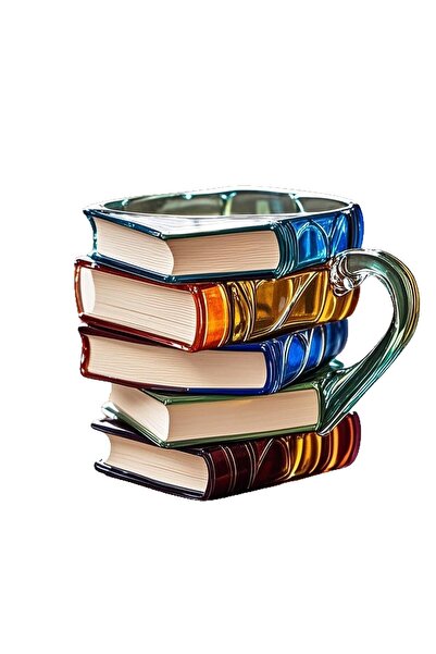 Morvena Picks Căni de cărți pictate creativ, căni de cafea, cărți