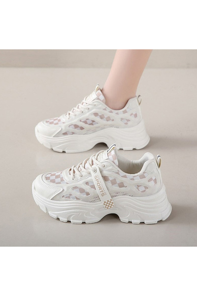 dorbe Women's Khaki Chunky Sneakers