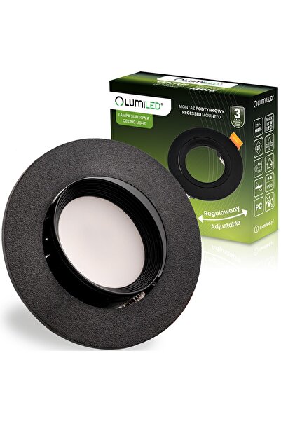 Lumiled Corp de iluminat halogen încastrat, orientabil, rotund, negru, GU10 M...