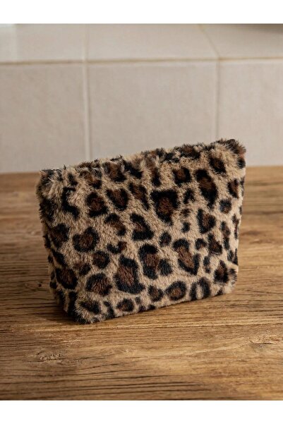 LC Waikiki Leopard Patterned Plush Makeup Bag (W6)