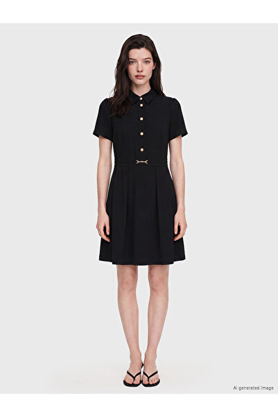 LC Waikiki Collared Neck Fitted Waist Dress