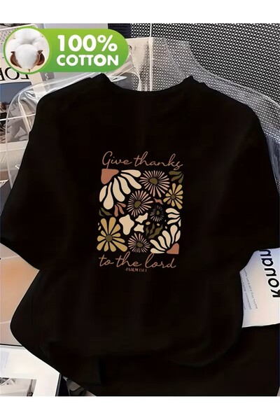 H&GHAMLEGİYİM Tricou imprimat. Top casual cu mâneci scurte pentru vară și pri...
