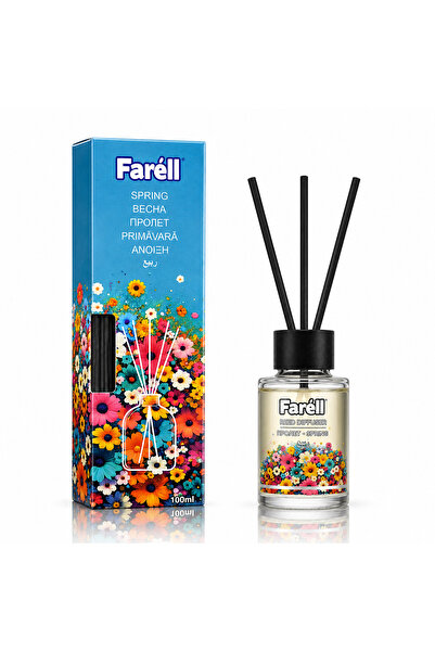 Farell Odorizant de cameră, Difuzor de parfum cu bețișoare, Spring, 100 ml, F...