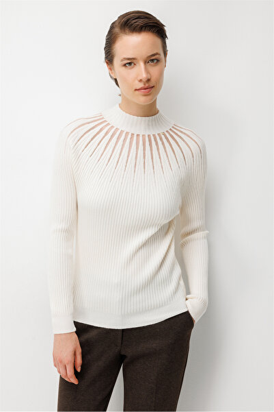 ON Turtleneck Tulle Detailed Knitwear Sweater