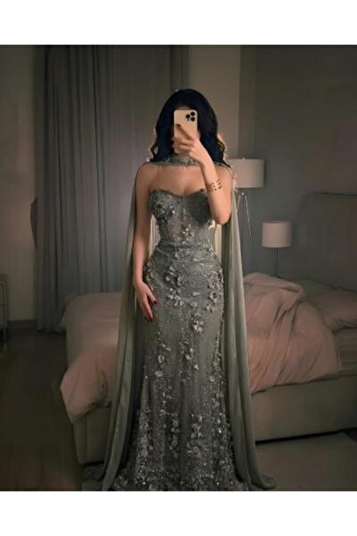 BASMA FASHION Q654 أخضر رمادي
