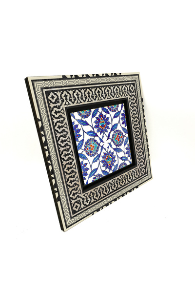 Sadrazam Iznik Tile Pattern (Rüstem Pasha Mosque) Printed 20X20 Mdf Anatolian...