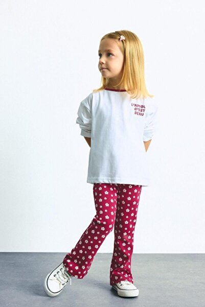DeFacto Floral Spanish Flared Trousers Baby Girl (26 Au)
