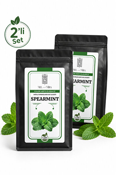 Mel and Mira 2'Li Set Premium Kıvırcık Nane Çayı 50g | Spearmint Tea | Sindir...