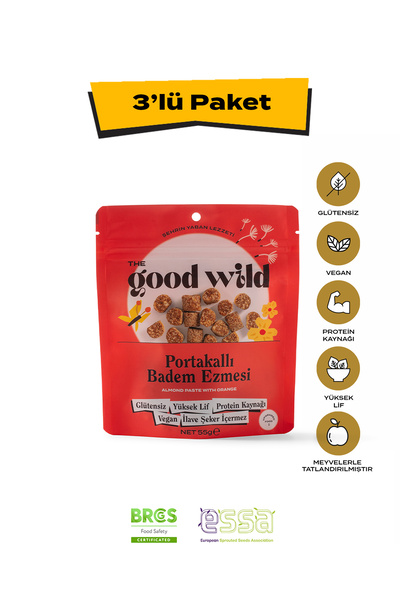 THE GOOD WİLD Portakallı Badem Ezmesi | Glutensiz Vegan Atıştırmalık | İlave ...