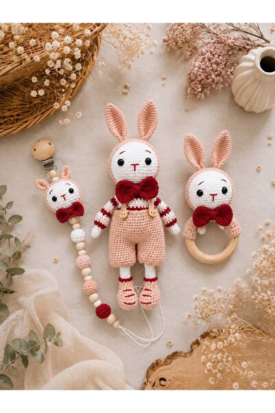 msl masal hobi evi Amigurumi Miki Tavşan Yenidoğan Set