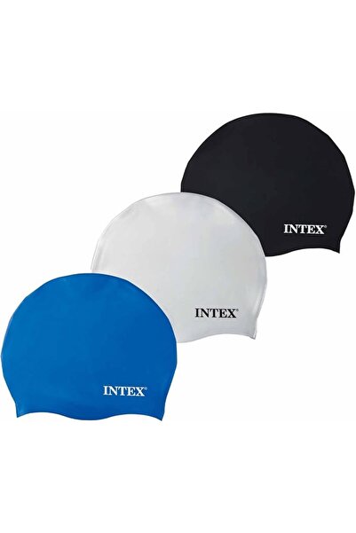 Intex قبعات سباحة متنوعة طراز 55992 من انتيكس، (لون أزرق وأبيض وأسود)
