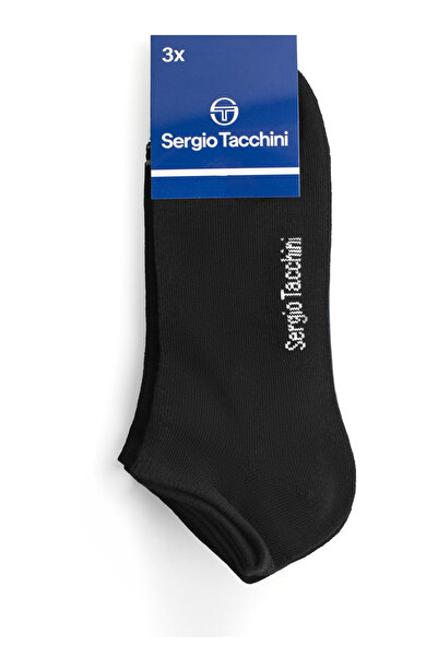 Sergio Tacchini Set 3x Sosete Scurte, Sergio Tacchini, 1007, 35/38, Negru, Bu...