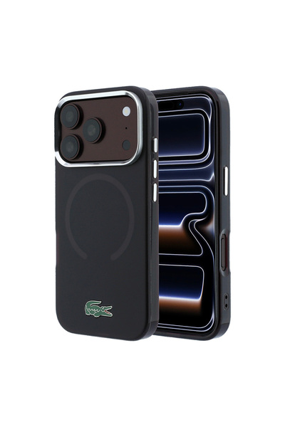 Lacoste iPhone 18 Pro Max Kılıf Lisanslı M-safe Uyumlu Lake Timsah Logolu IML...