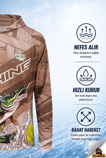 Oslo Balıkçı T-Shirt Kapüşonlu Pike