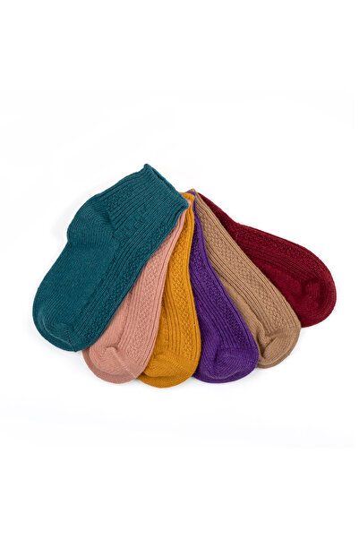Zeynep Büyükbay Seamless short (sock) wool socks 6-pack (colorful)