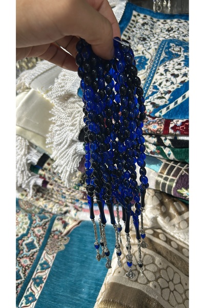 OBRNHOMEN Prayer Beads 60 Pieces Navy and White