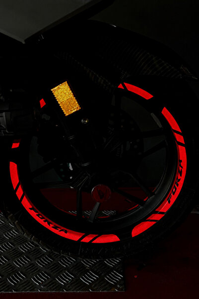 Banxtre 12 Pieces Reflective Wheel Rim Stripe Sticker Set for Honda Forza 250...