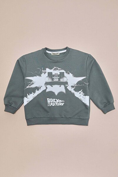 Fulla Moda Back to the Future Printed Boys' Sweatshirt