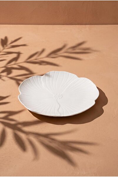 MİEN Farfurie de tort din porțelan cu model floral, set de 2, 20 cm