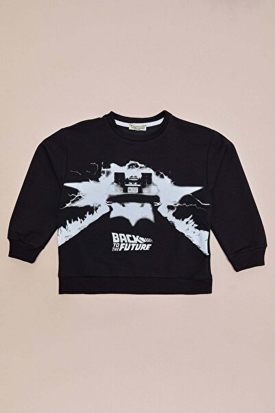 Fulla Moda Back to the Future Printed Boys' Sweatshirt
