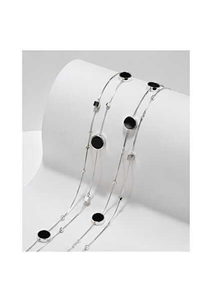 Generic Brand Elegant Silver-Tone Double-Layer Necklace with gift box for Wom...