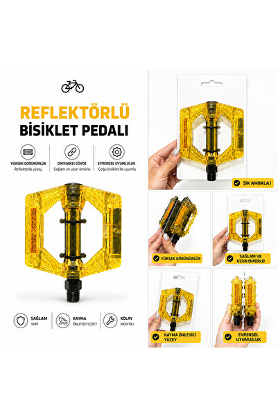 Kasel Mtb Bisiklet Pedal Sağ sol takım ÇİVİLİ IŞIKLI